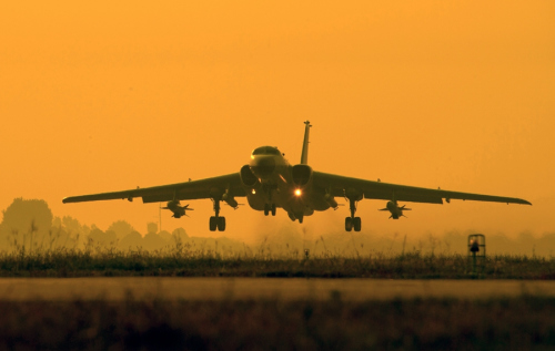 An H-6K bomber during an exercise. (Photo/Xinhua)