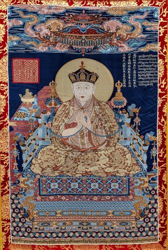 A replica of a Ming Dynasty thangka (Photo/Courtesy of Capital Museum)