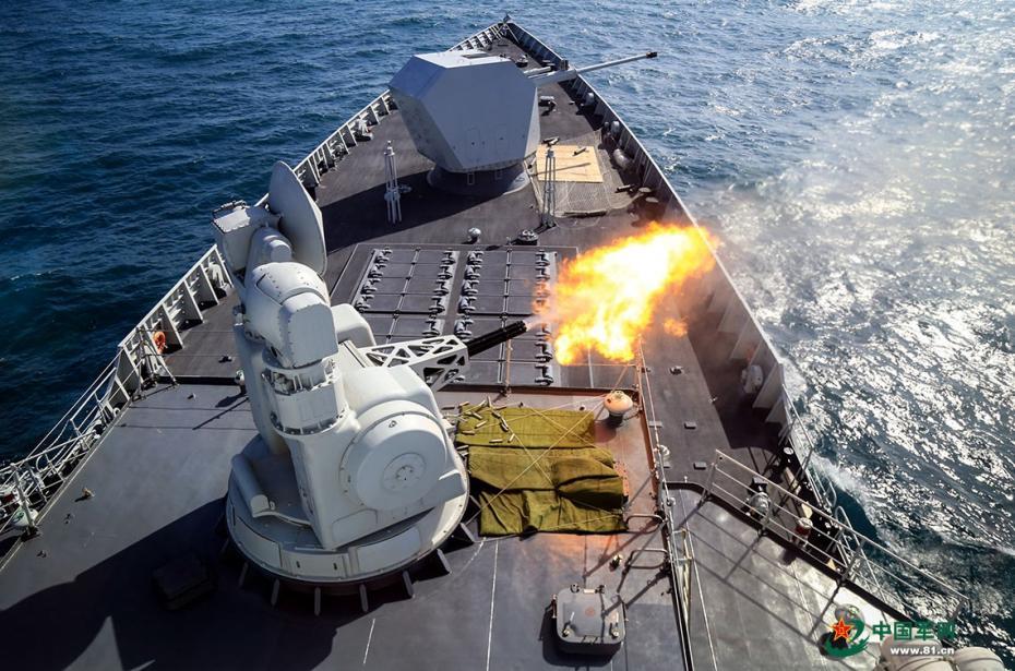 Navy destroyer fleet in live-fire drill