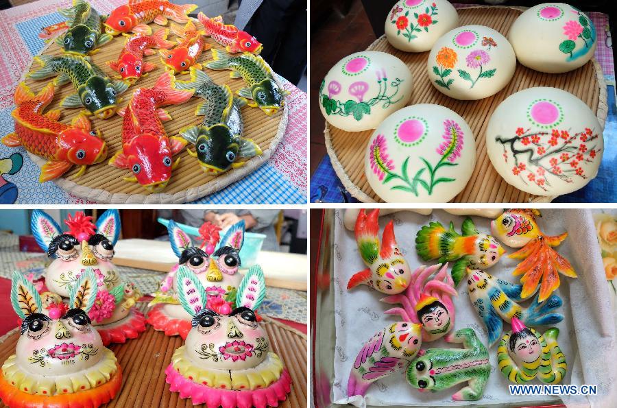 locals steam colorful buns to greet spring festival in e china